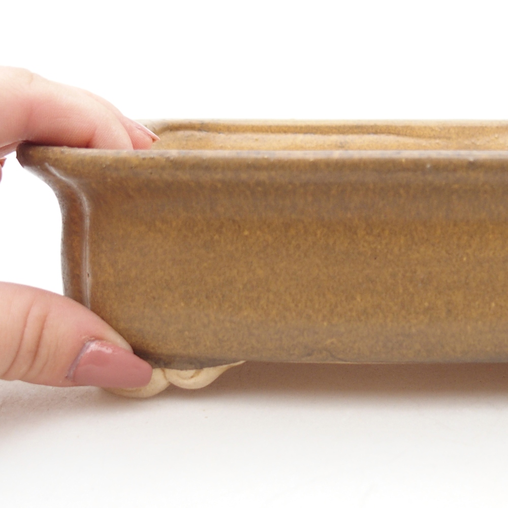 kerámia bonsai tál 19 x 17 x 6 cm, barna