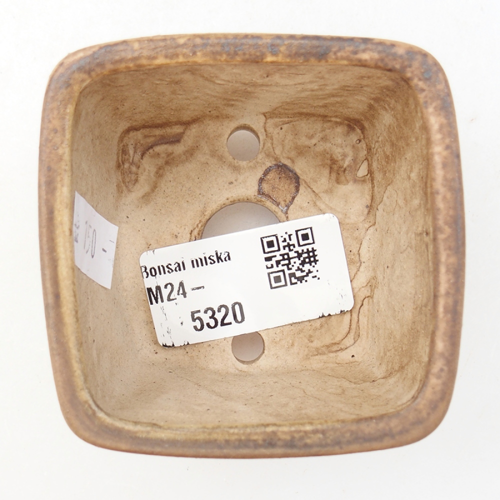 kerámia bonsai tál 6 x 6 x 4,5 cm, rózsaszínű