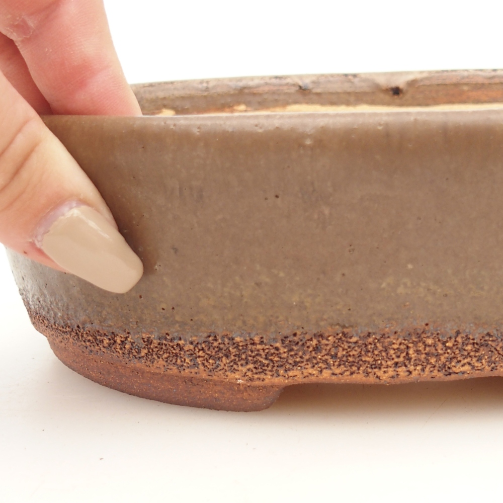 Bonsai tál 19,5 x 16 x 6 cm , barna színű