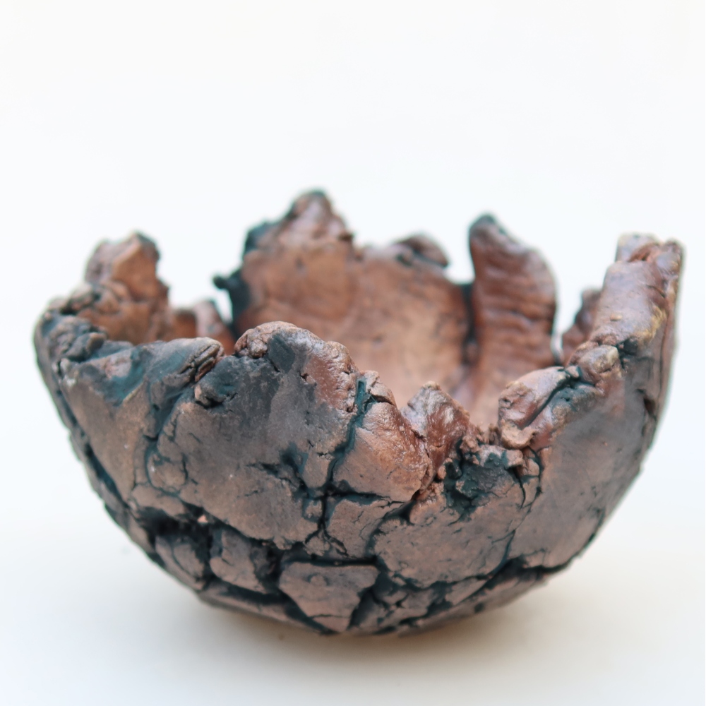 Kerámia héj  11 x 11 x 7,5 cm, zöld színű