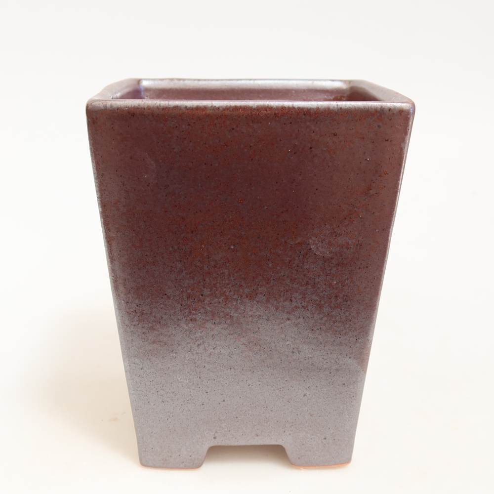 Kerámia bonsai tál 9 x 9 x 12,5 cm, fém színben