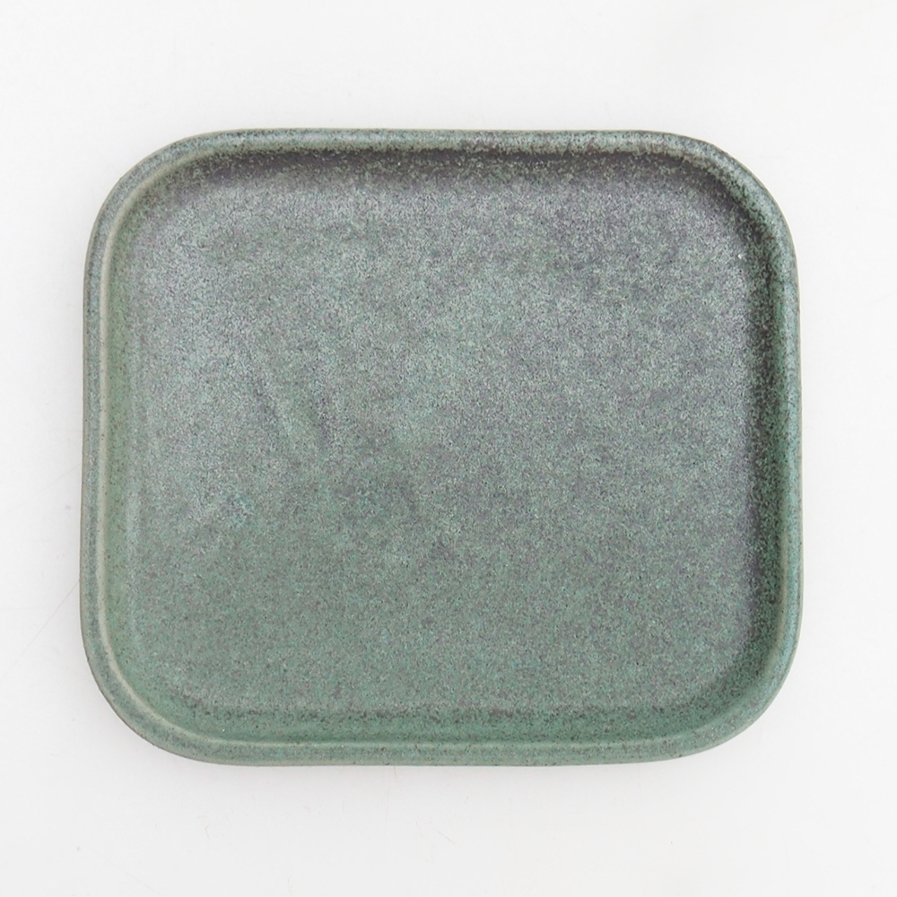 Bonsai tál + csészealj H11 - 11,5 x 10 x 4 cm. - zöld