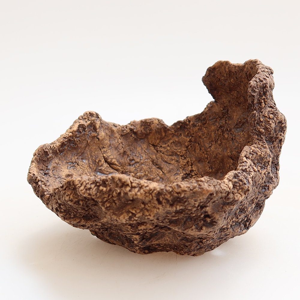 Kerámia kagyló 10 x 10 x 8 cm , barna színű