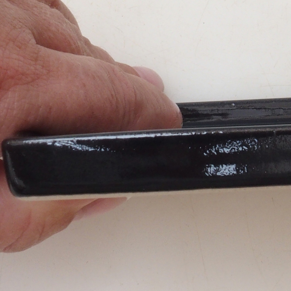 Bonsai tálca négyzet alakú M - 10 x 10 x 1,5 cm - fekete