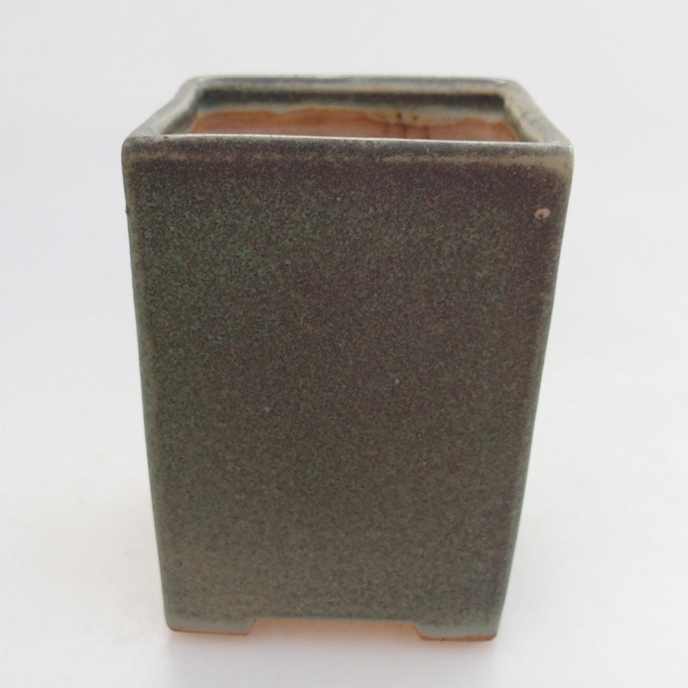 Kerámia bonsai tál 7 x 7 x 9,5 cm, zöld