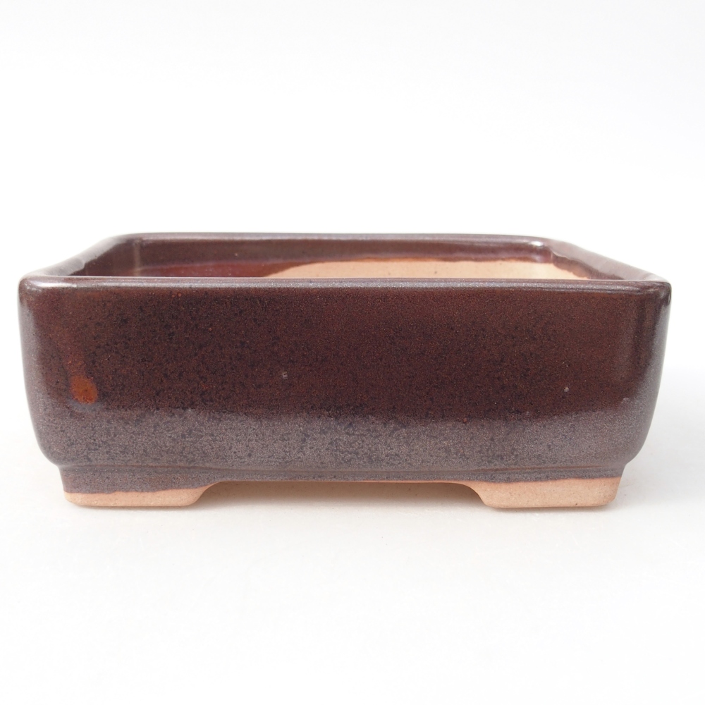 kerámia bonsai tál 14,5 x 11 x 5,5 cm, barna