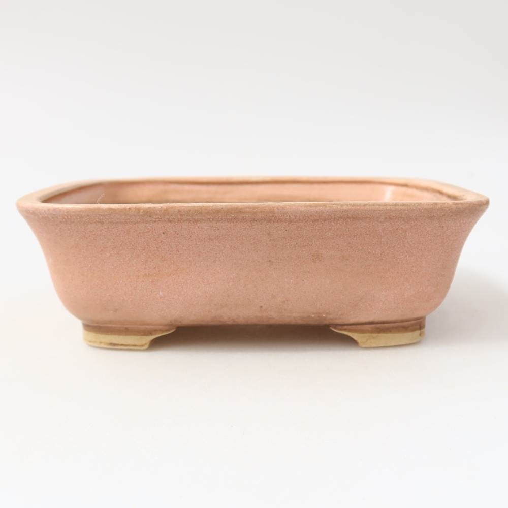 Kerámia bonsai-tál 15 x 13 x 4,5 cm, rózsaszín