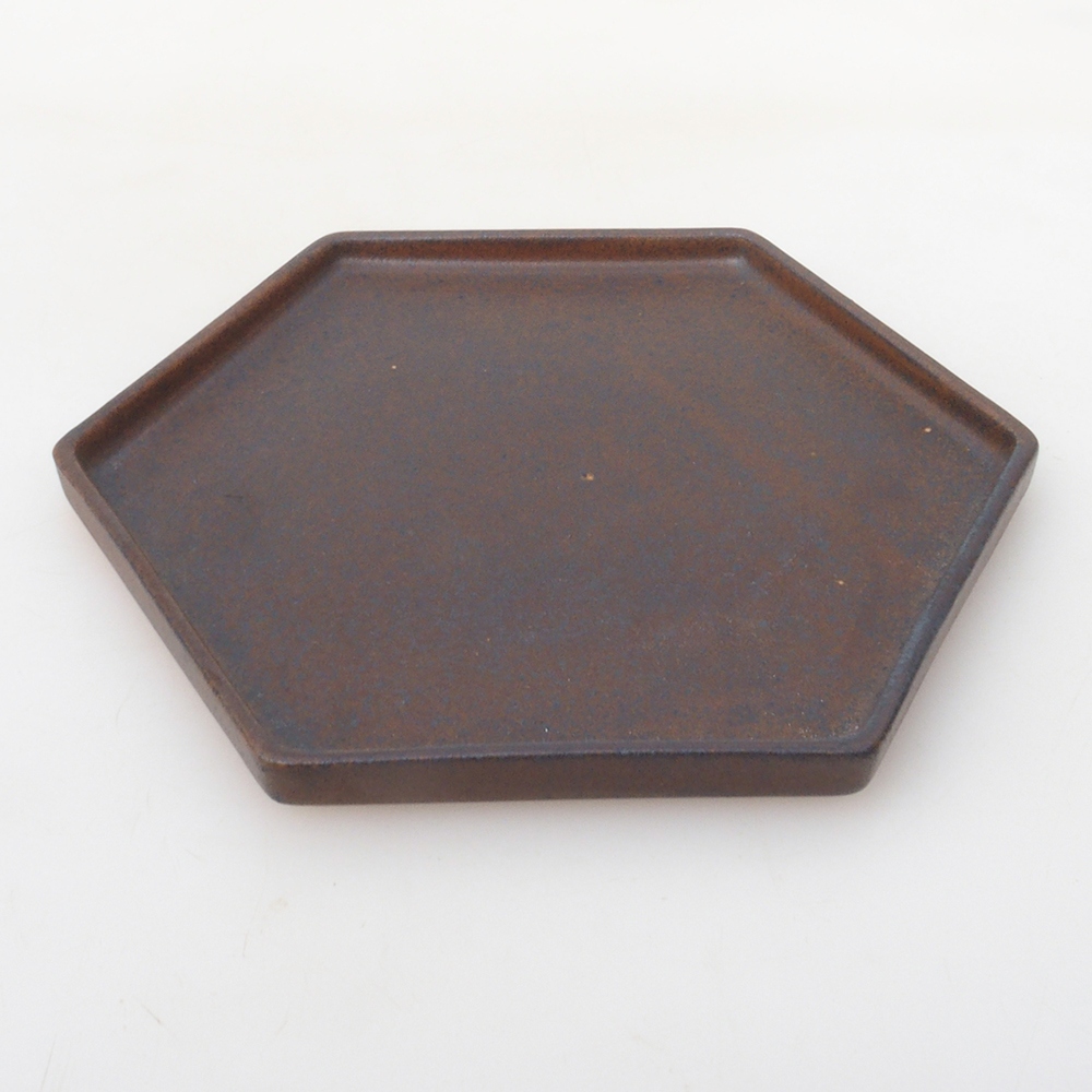 Kerámia tál H53 -18,5 x 17 x 1 cm - barna színben