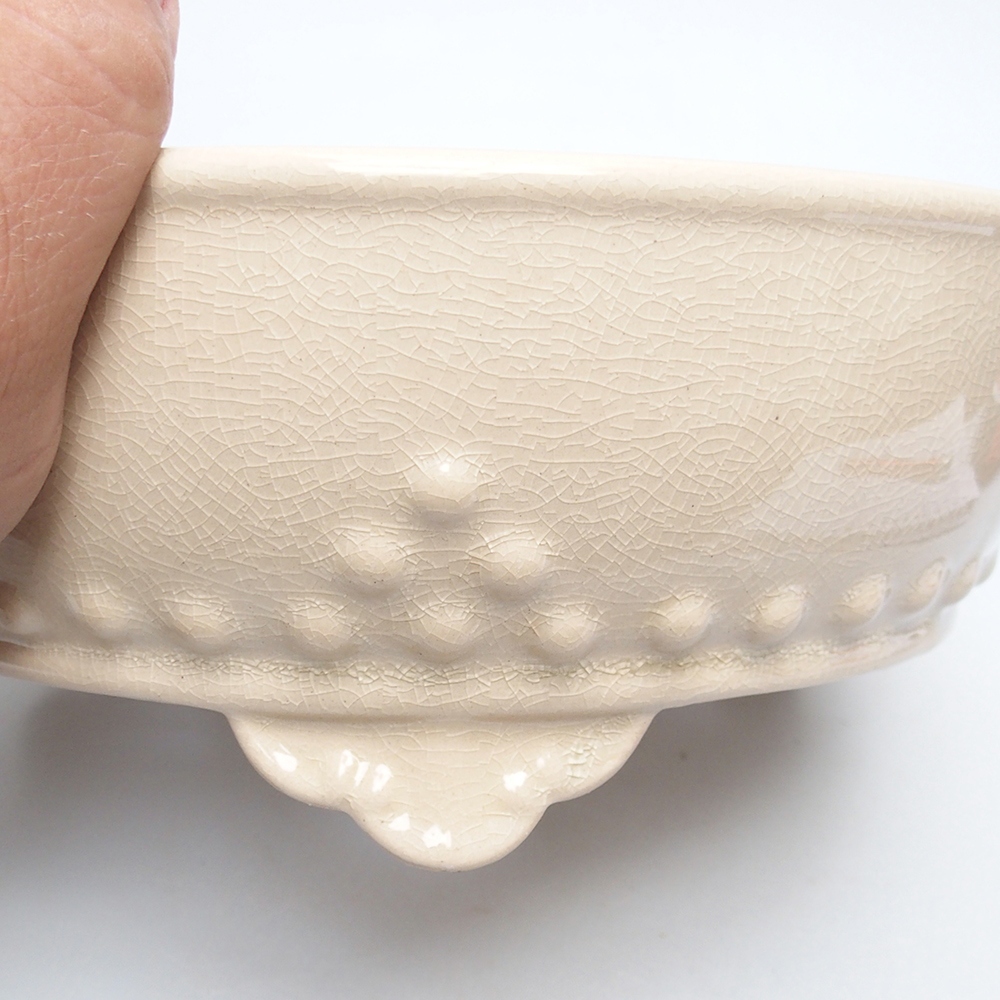 Tál 21 x 21 x 8,5 cm bézs színben