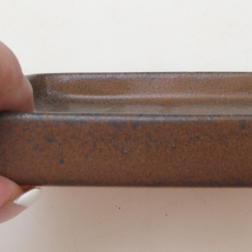 Bonsai csészealj négyzet 13,5 x 13,5 x 1,5 cm - barna