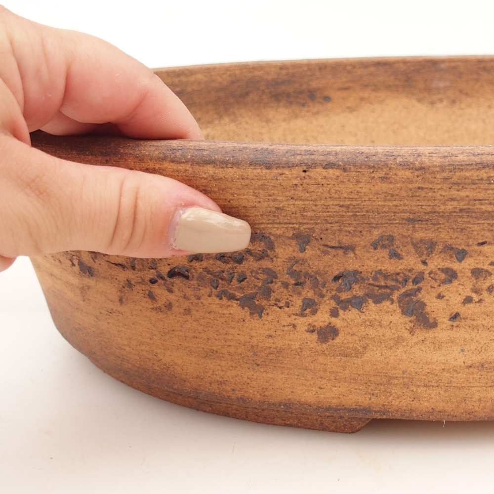 Bonsai tál 32,5 x 25 x 8 cm , színe barna