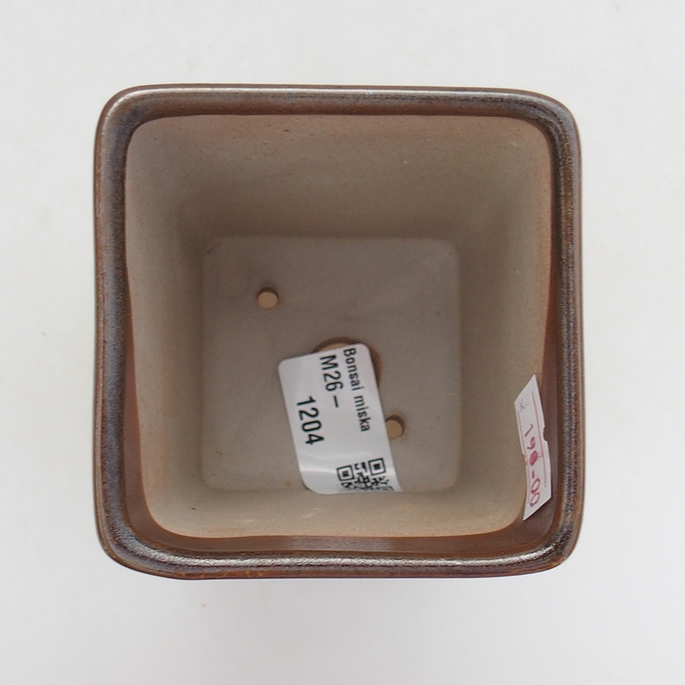 kerámia bonsai tál 7 x 7 x 9,5 cm, barna