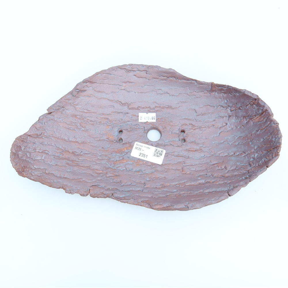 Kerámia héj  30,5 x 19 x 6 cm, barna színű