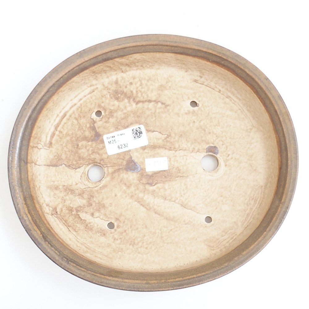 kerámia bonsai tál 25,5 x 23 x 5,5 cm, barna