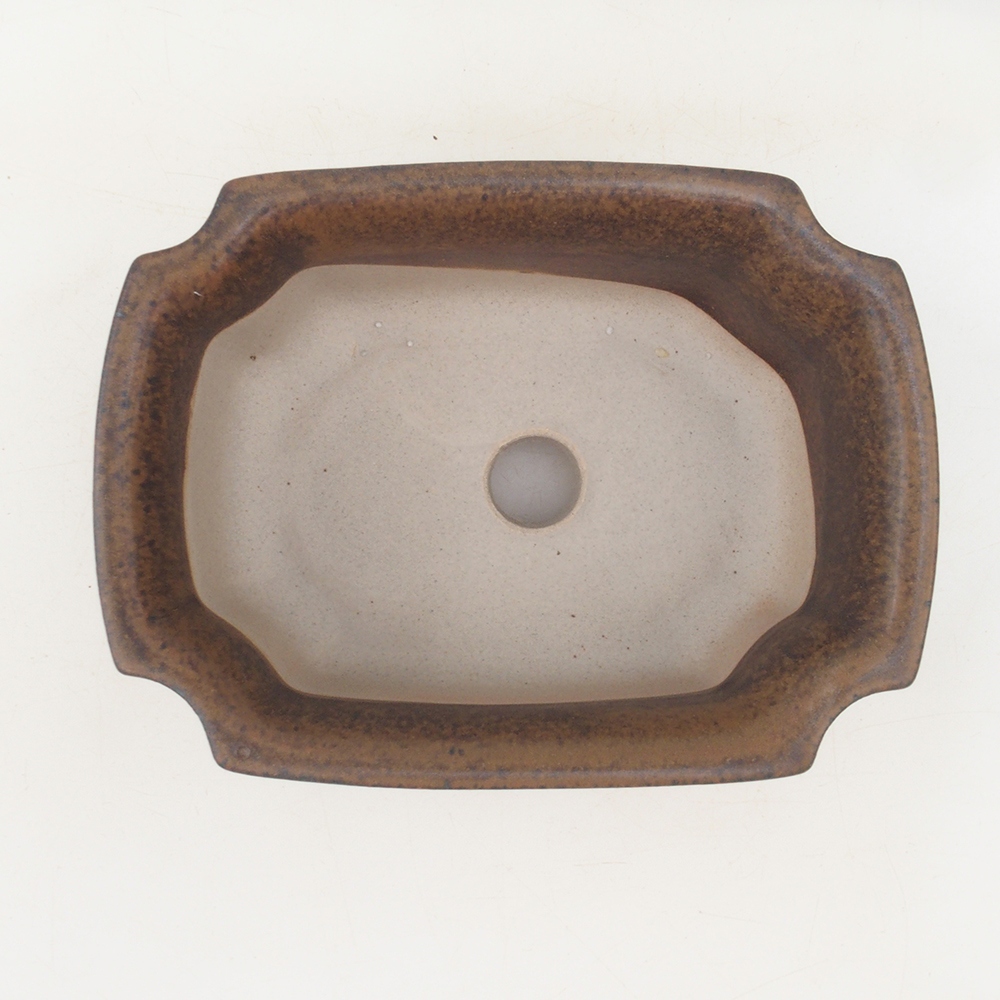 Bonsai tál H01 - 12 x 9 x 5 cm - barna