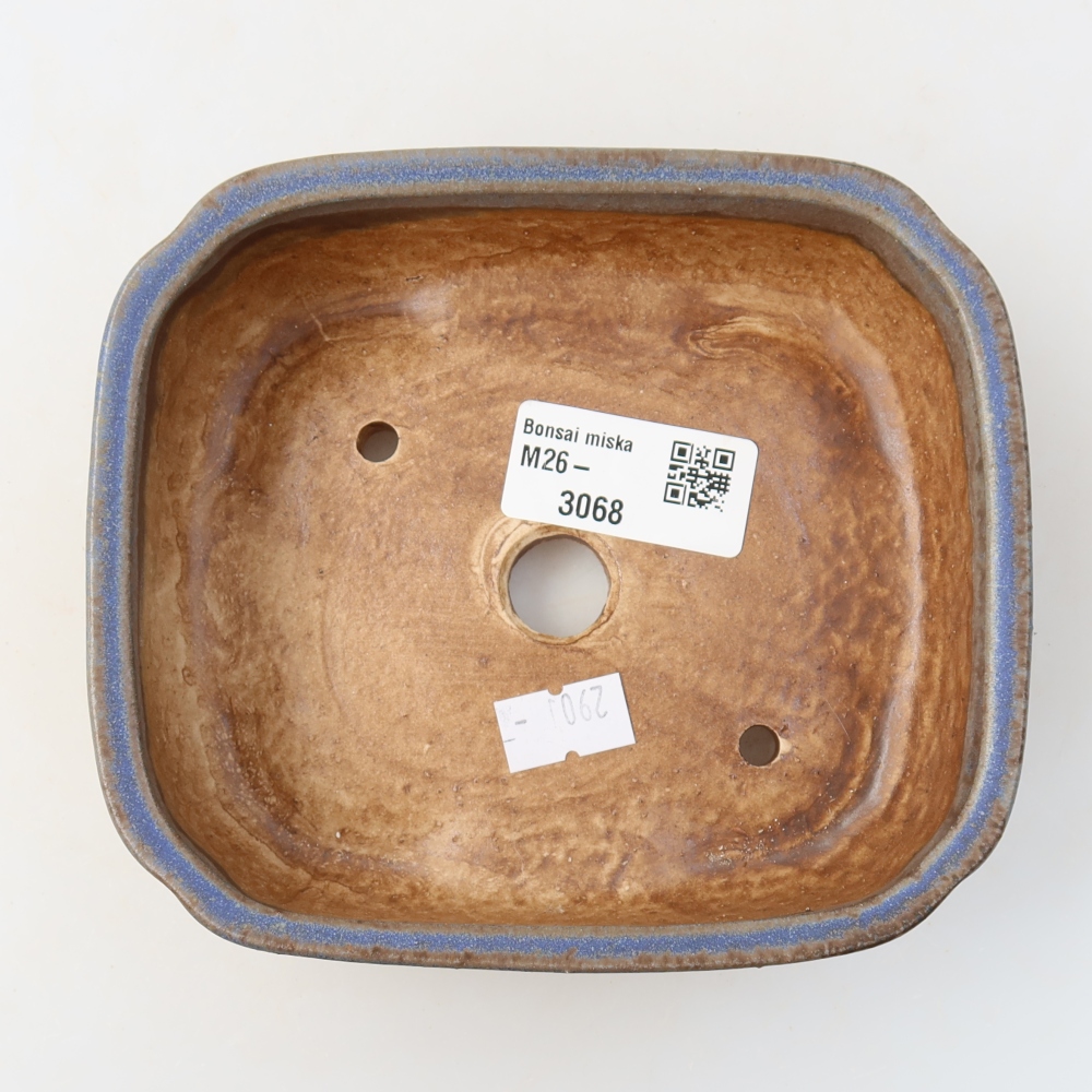 kerámia bonsai tál 13,5 x 12 x 4 cm, kék színben