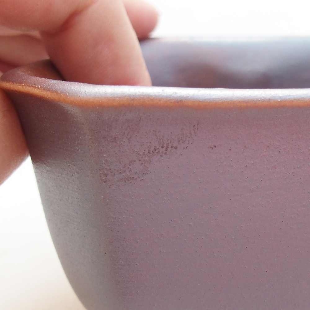 Kerámia bonsai tál 10 x 10 x 6 cm, fém színben