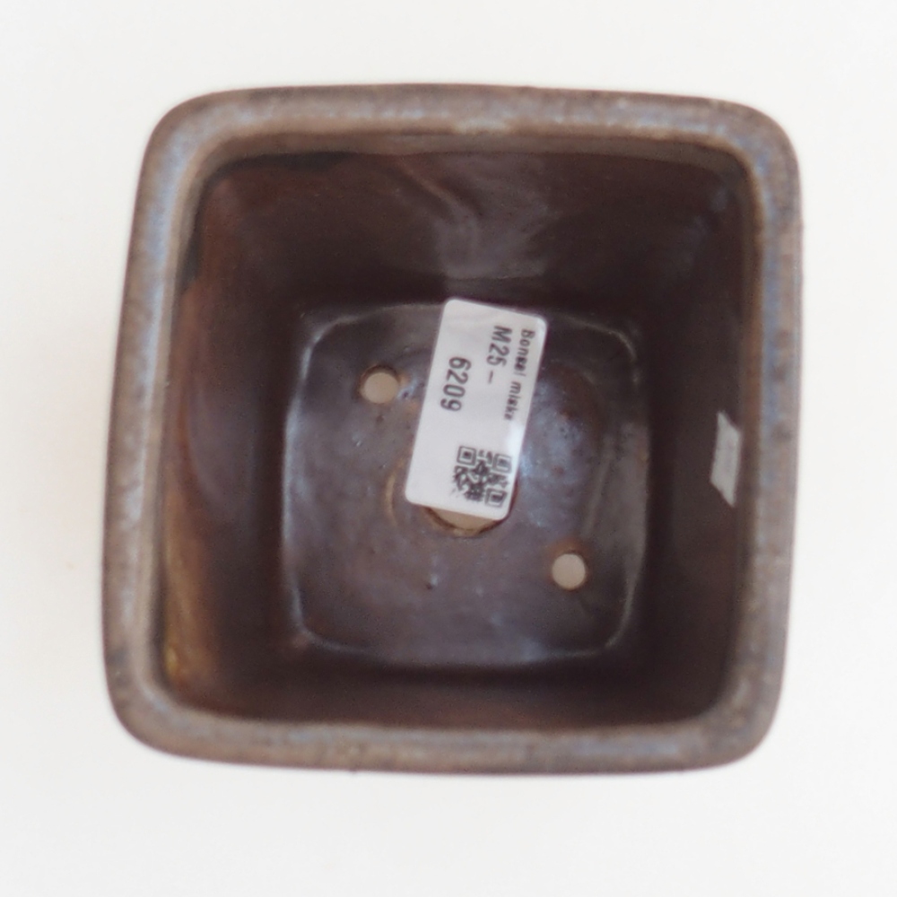 kerámia bonsai tál 10 x 10 x 12 cm, barna