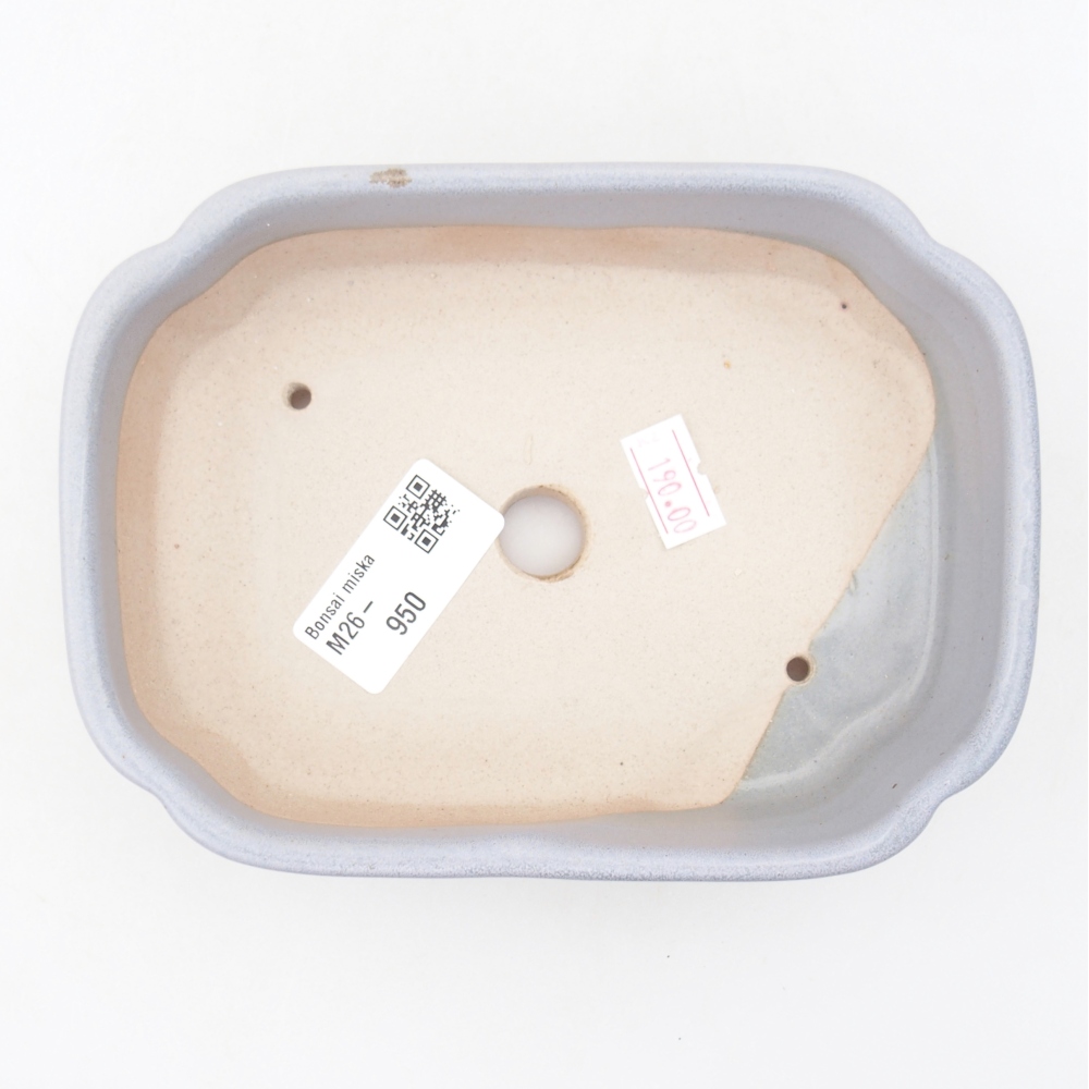 kerámia bonsai tál 15,5 x 11,5 x 4 cm, kék színben