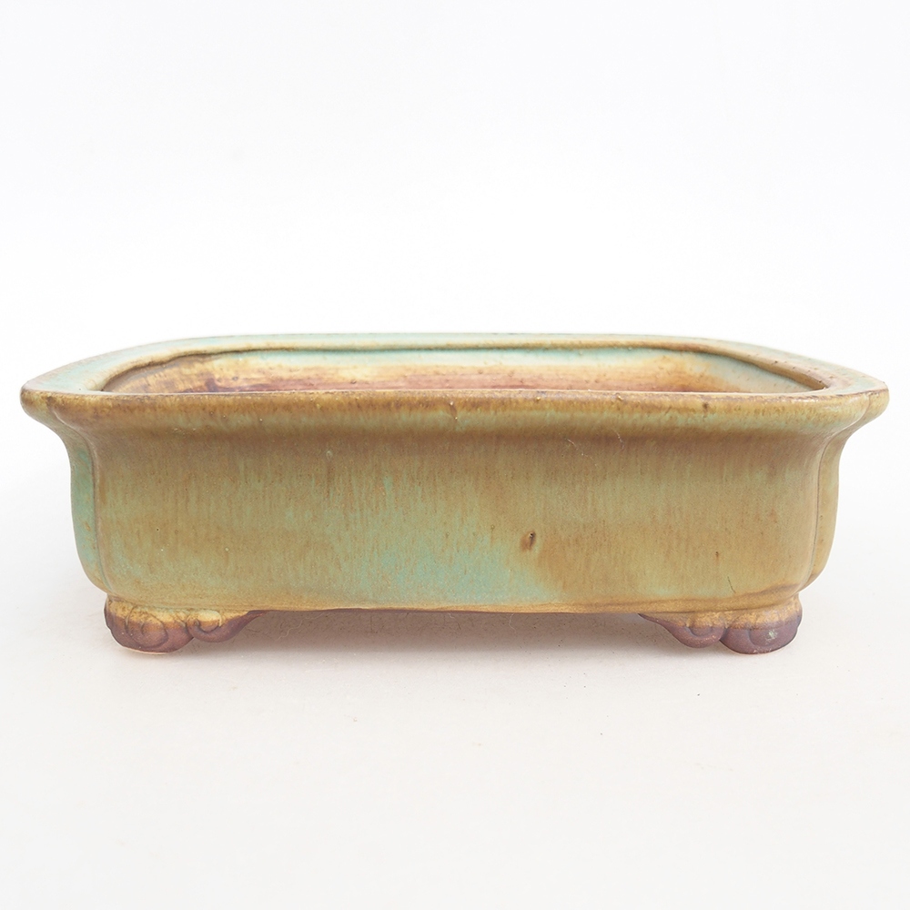 kerámia bonsai tál 20 x 17 x 6 cm, zöld