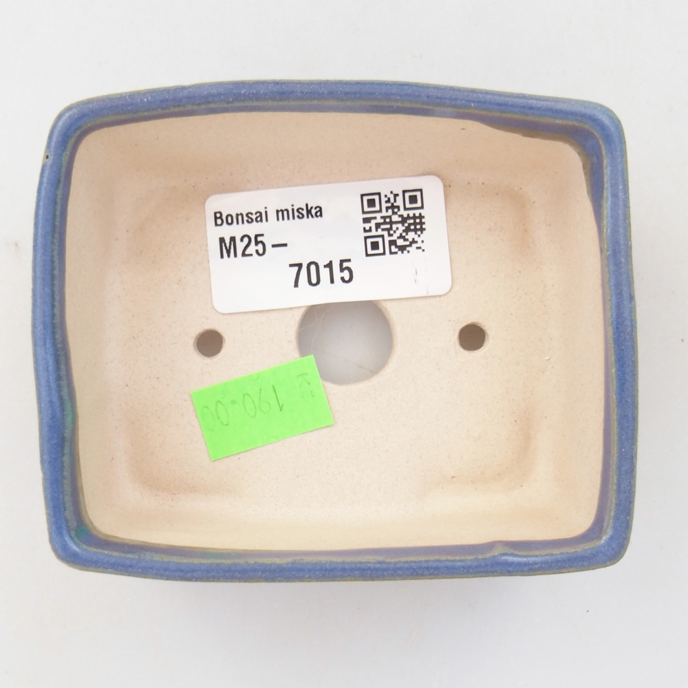 kerámia bonsai tál 8,5 x 7 x 3,5 cm, kék színben