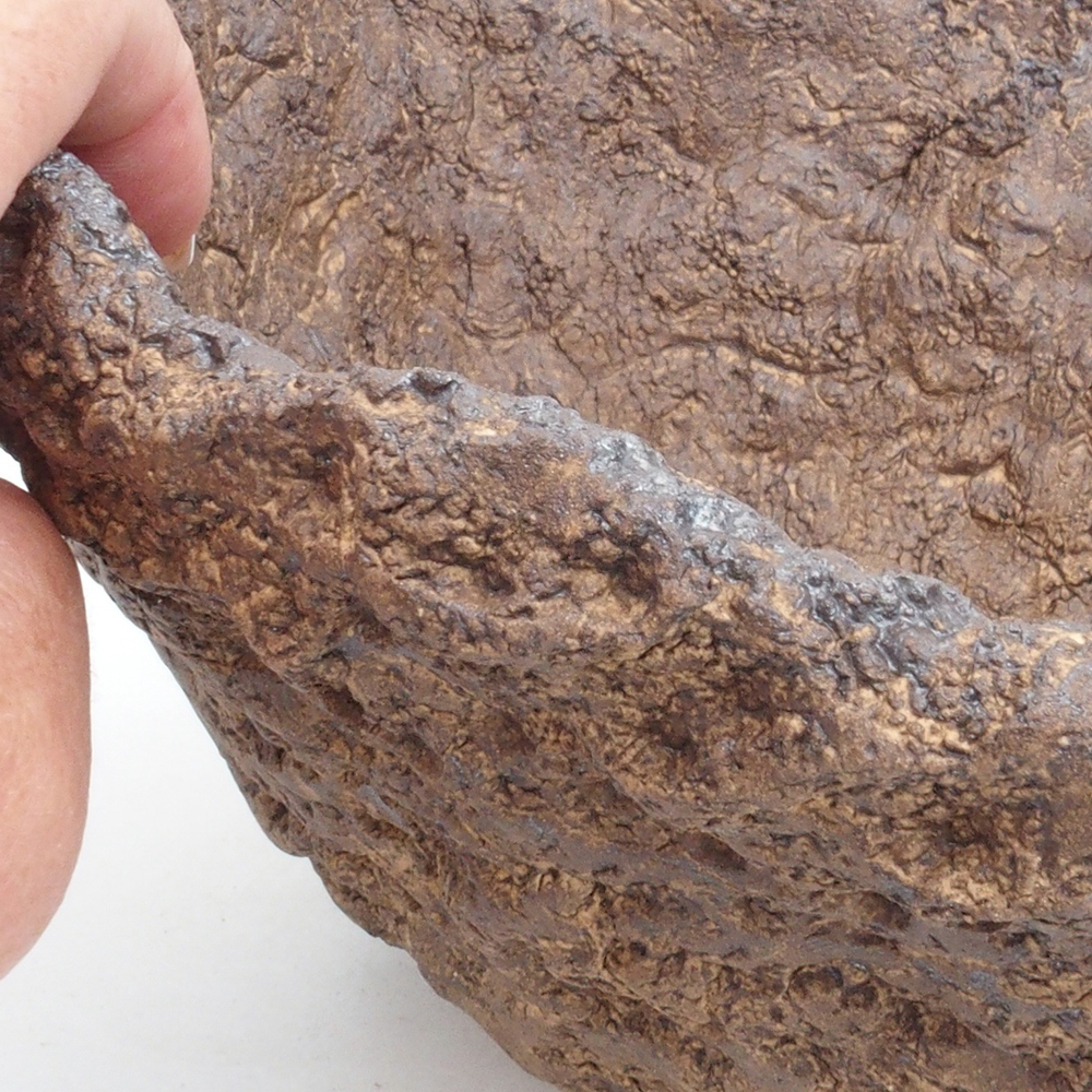 Kerámia kagyló 22 x 20 x 20,5 cm , színe barna