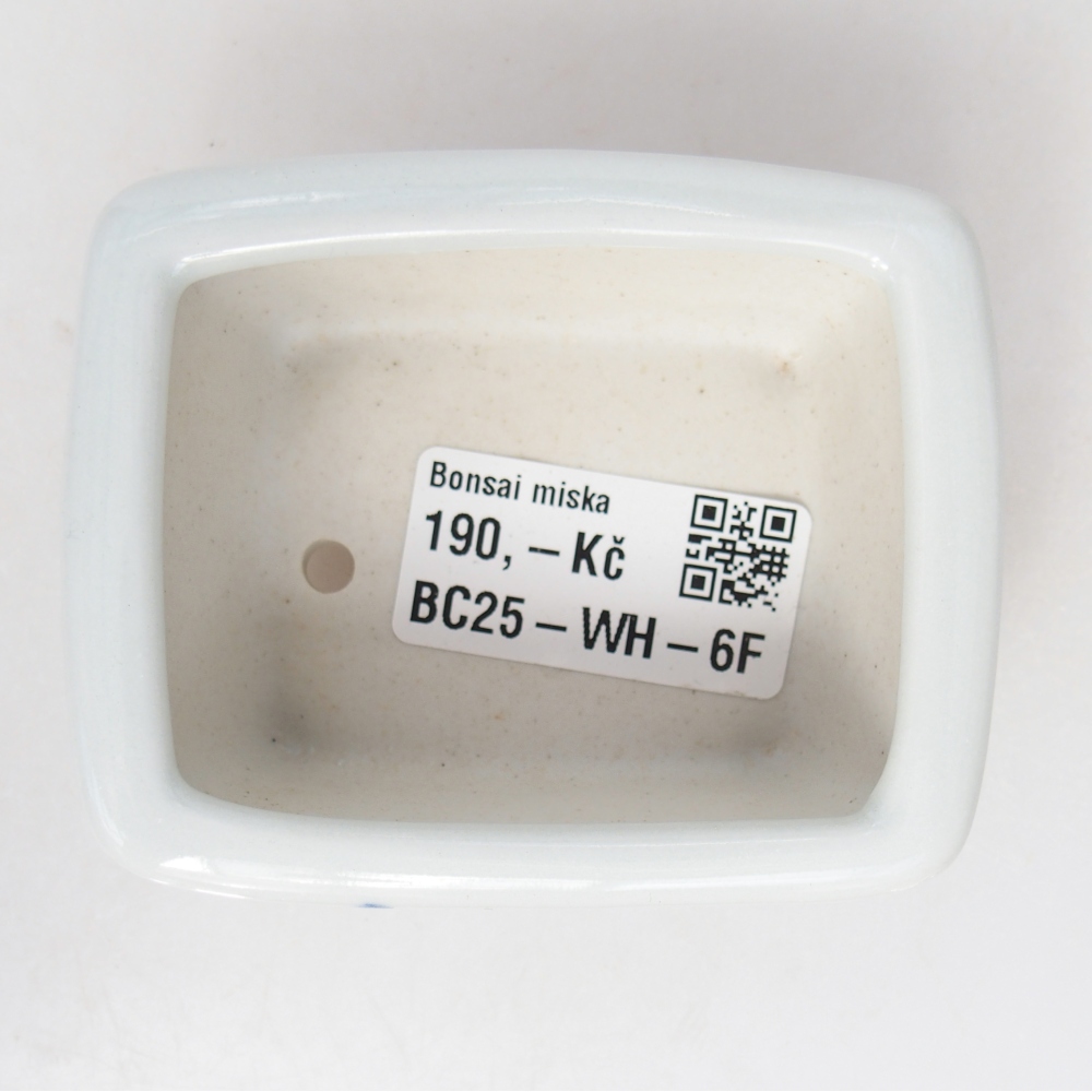Mini bonsai tál 8 x 6,5 x 3,5 cm, fehér