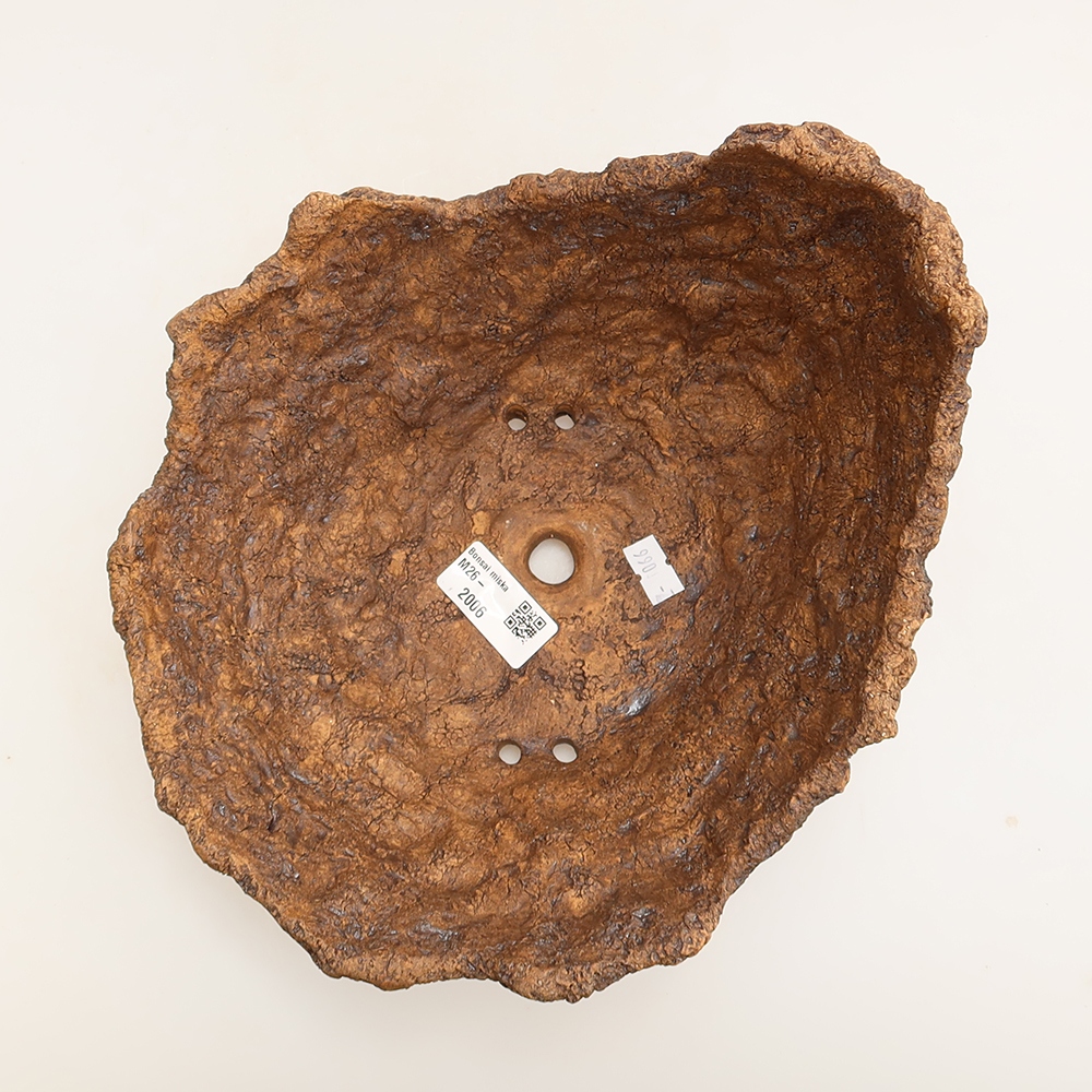 Kerámia héj, 22 x 19 x 17 cm, barna színű