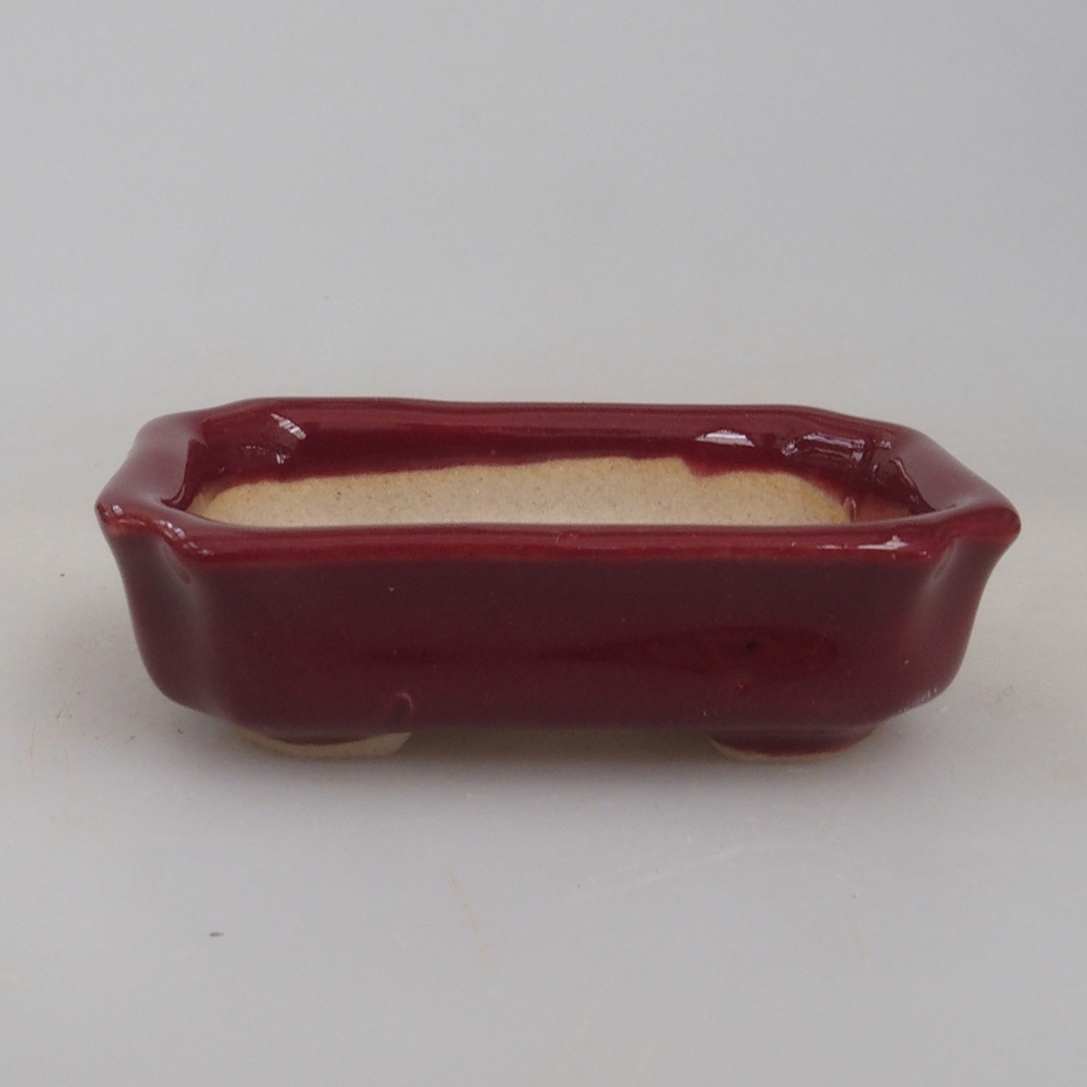 Mini bonsai tál 5,5 x 3,5 x 1,5 cm, bordó színben