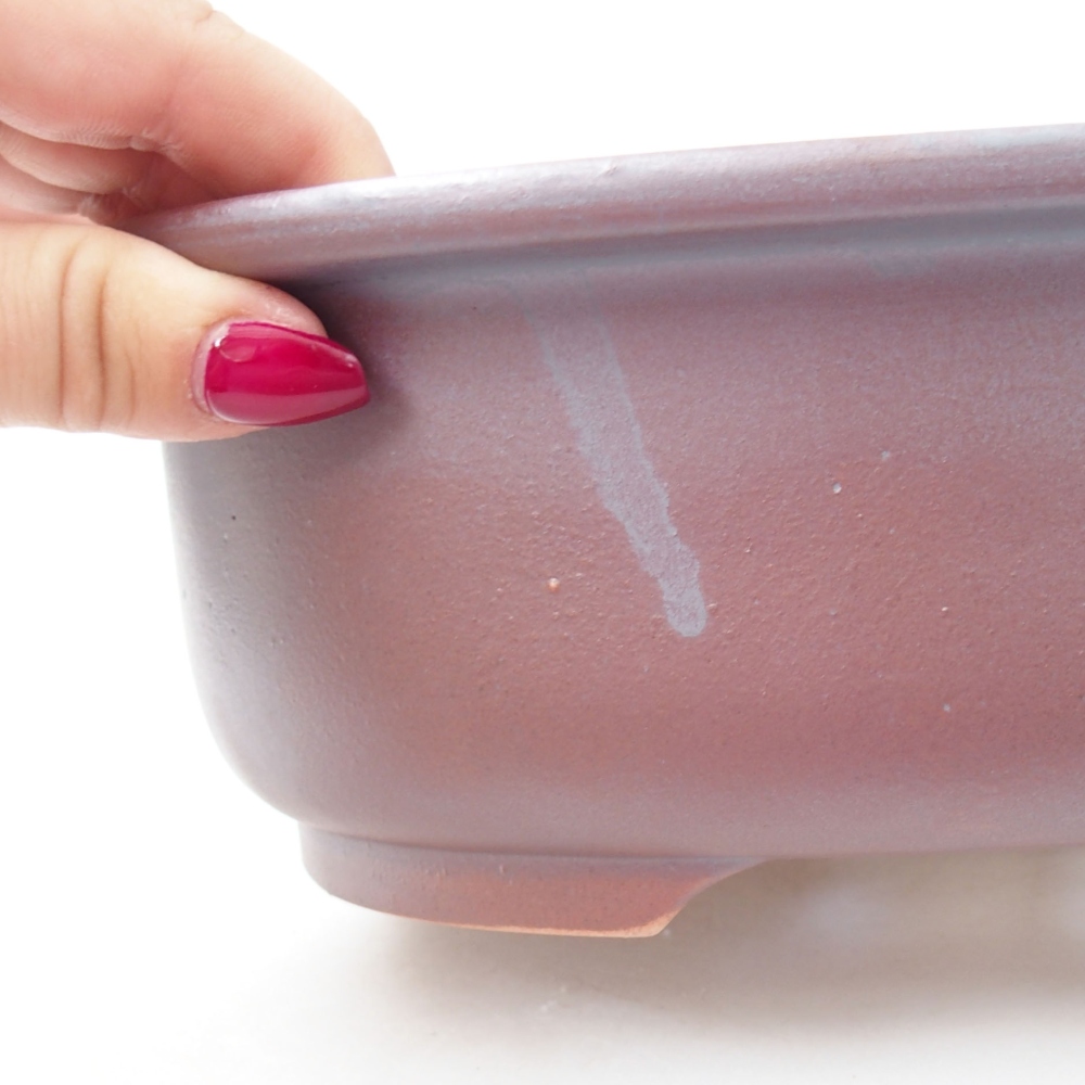 Kerámia bonsai tál 23 x 19 x 8 cm, fém színben