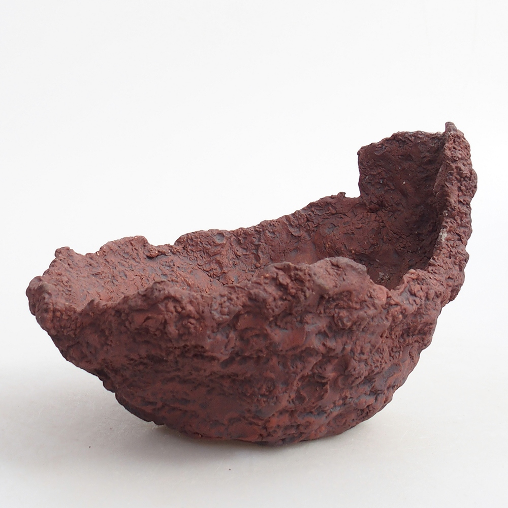 Kerámia kagyló 13 x 11,5 x 10,5 cm , színe barna