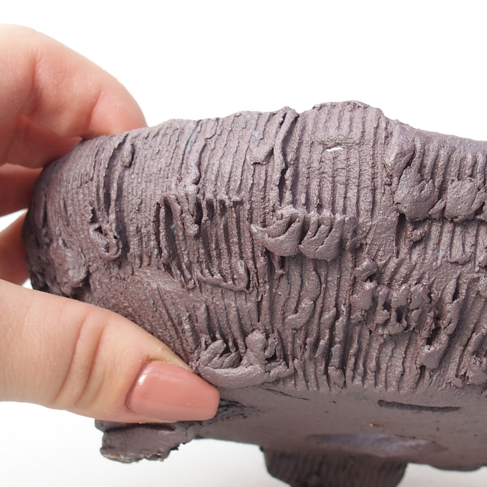 Kerámia bonsai tál 17 x 16 x 7 cm, fém színben