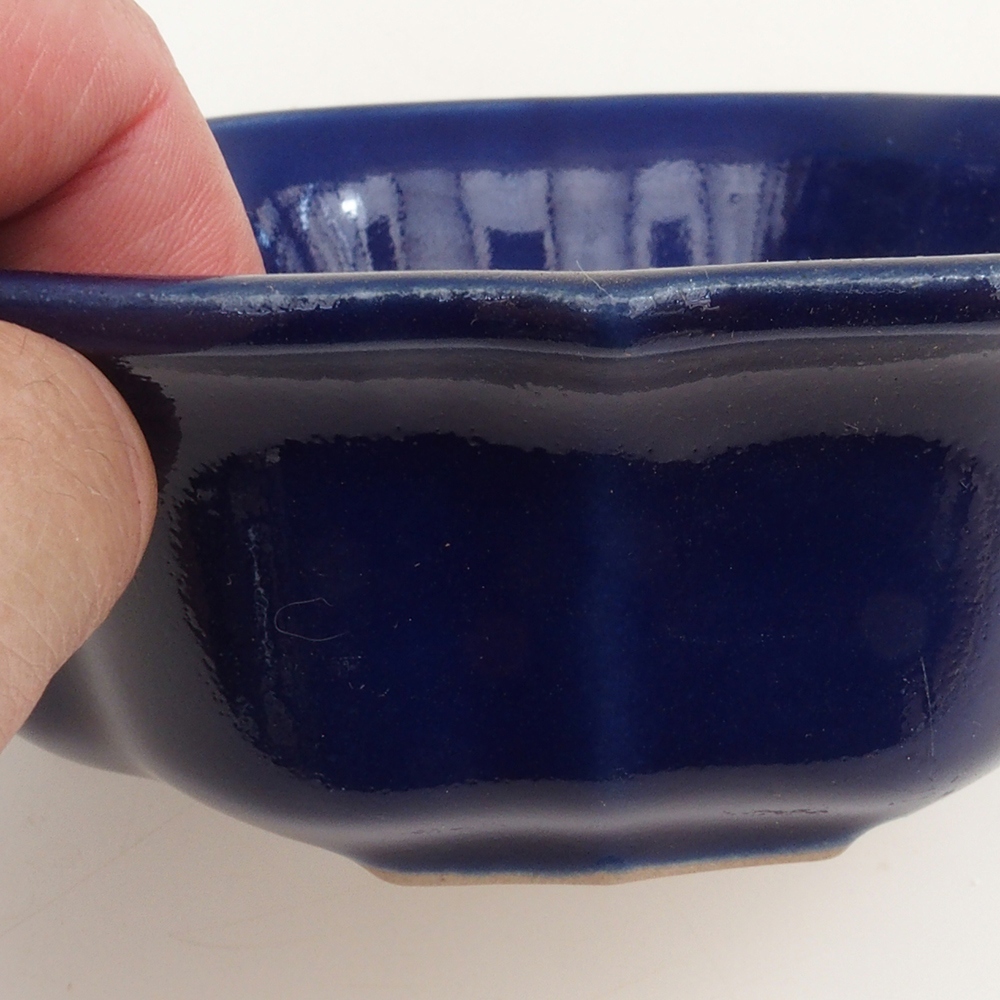 Bonsai tál H06 - 14,5 x 14,5 x 5 cm. - kék