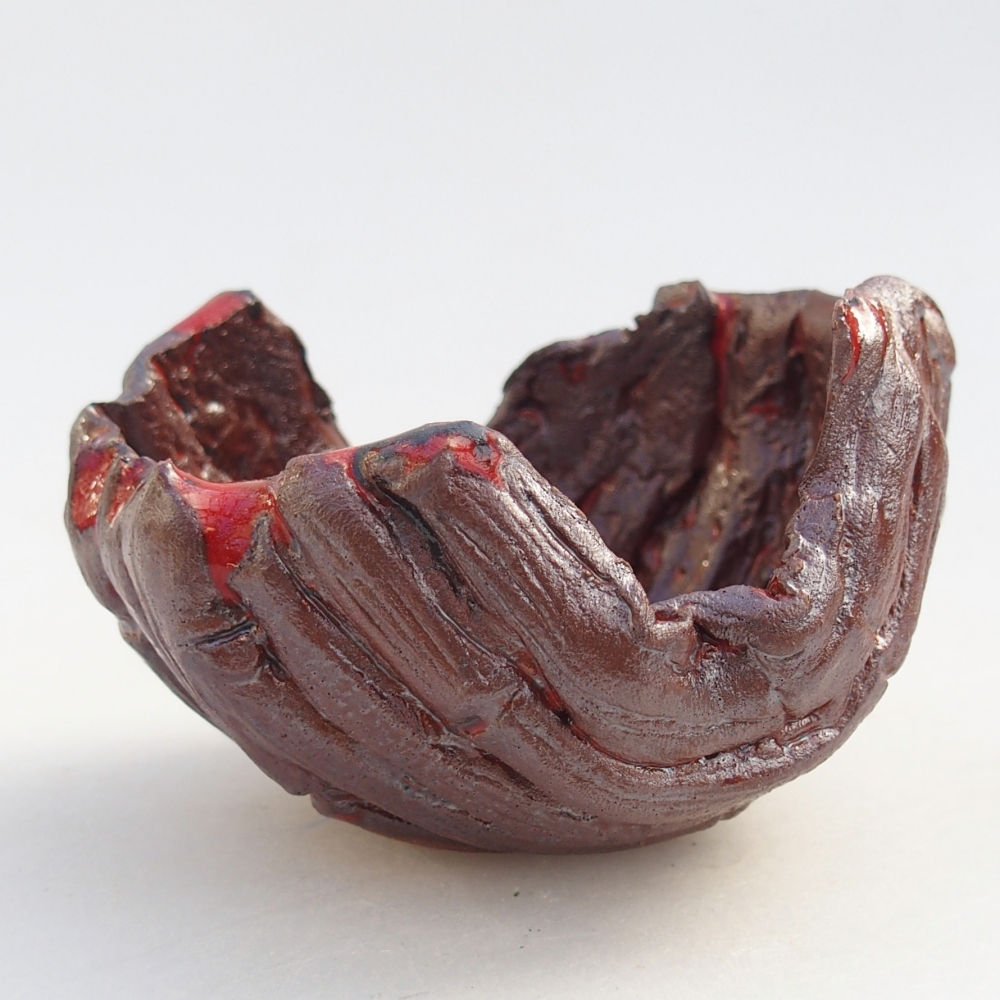 Kerámia kagyló 8 x 8 x 5,5 cm , barna színű