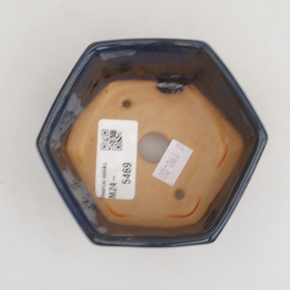 kerámia bonsai tál 9,5 x 9 x 4,5 cm, kék színben