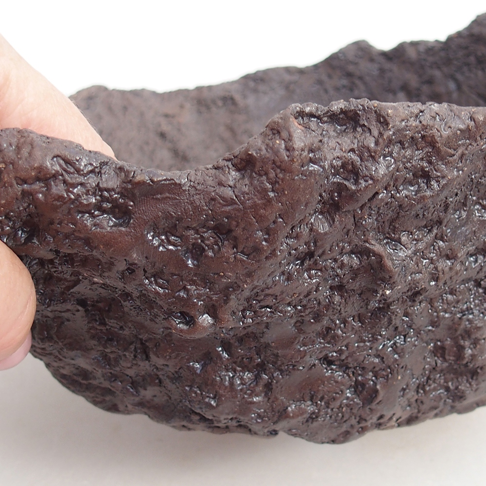 Kerámia kagyló 19 x 15 x 14 cm , barna színű