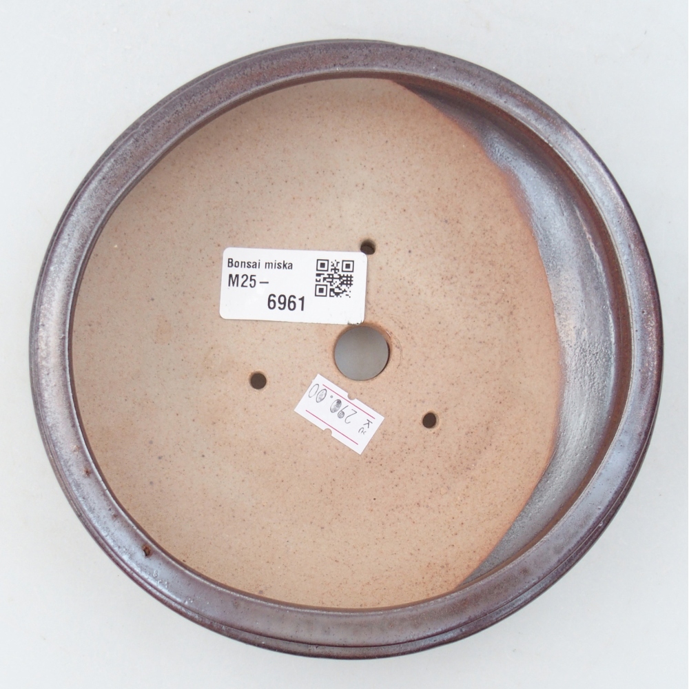 kerámia bonsai tál 15 x 15 x 5 cm, barna