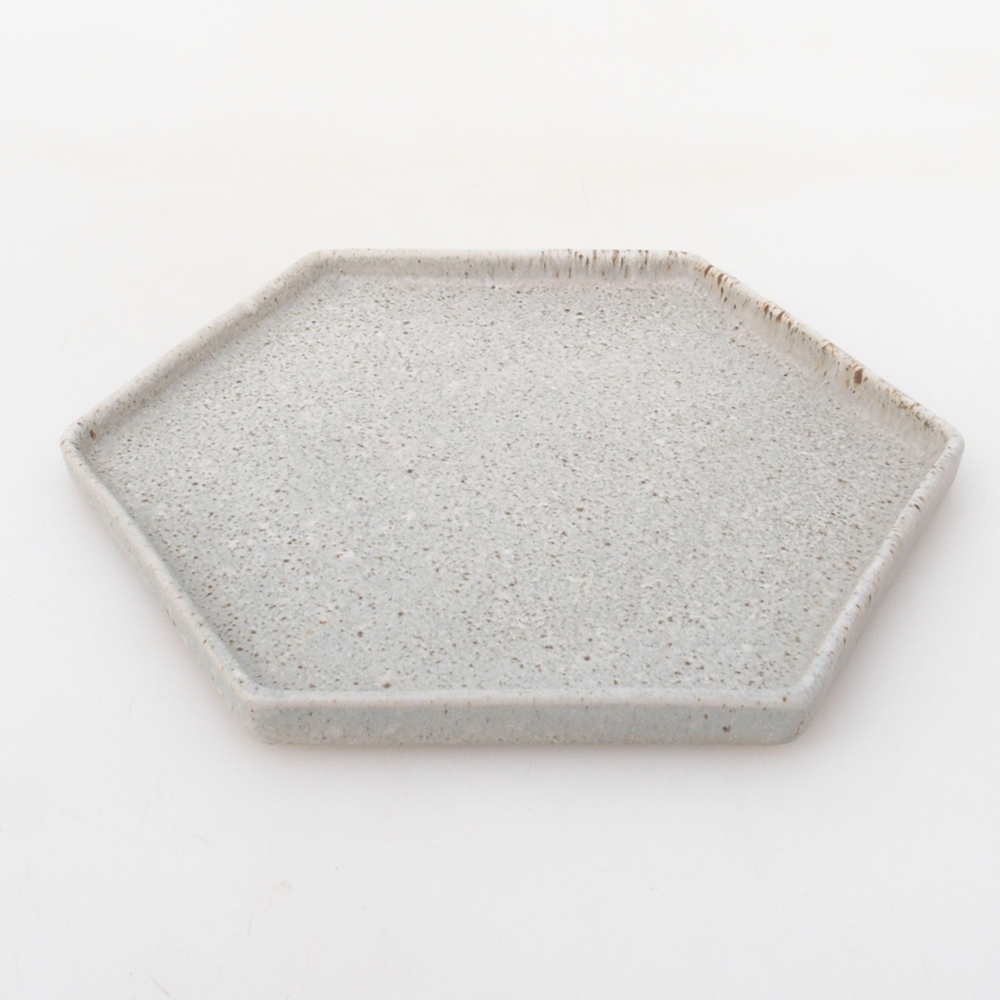 Kerámia csészealj H53 - 18,5 x 17 x 1 cm - bézs színű