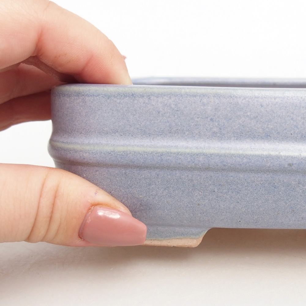 kerámia bonsai tál 14,5 x 12,5 x 4,5 cm, kék színű