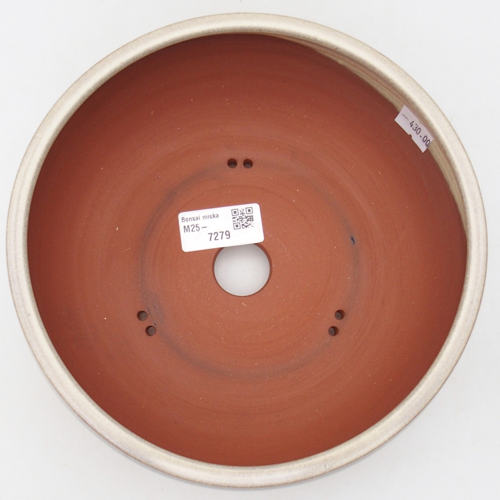 kerámia bonsai tál 20 x 20 x 7,5 cm, bézs színben