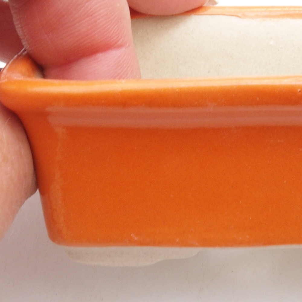 Mini bonsai tál 8 x 6 x 3,5 cm, narancs színben