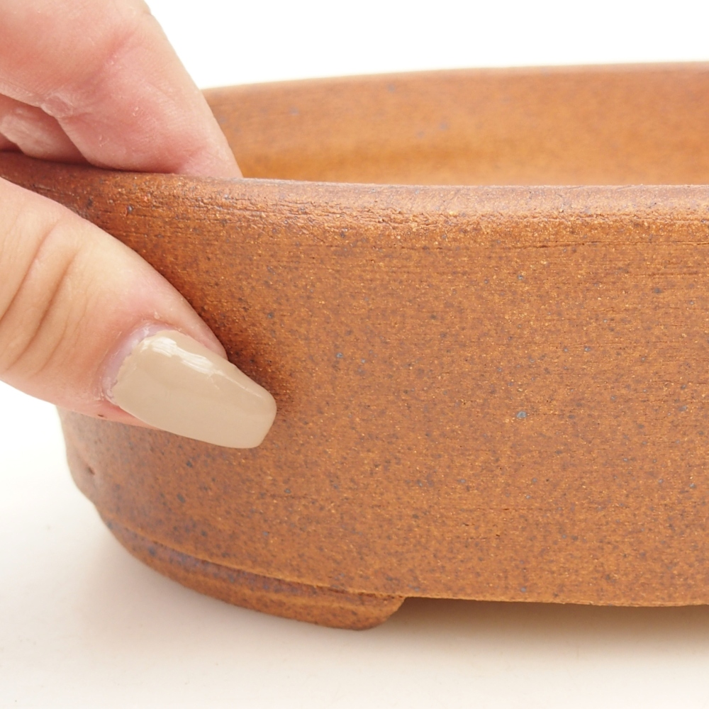 Bonsai tál 19,5 x 16 x 6 cm , színe barna