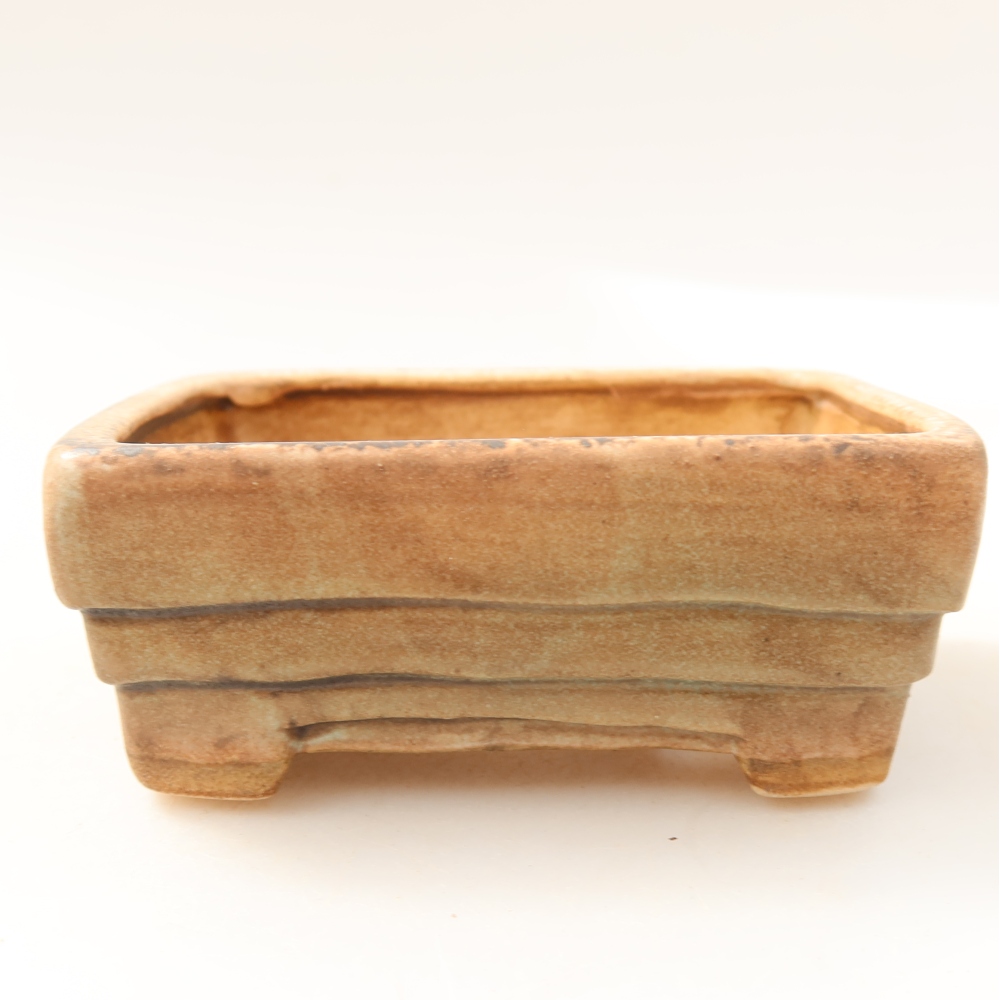 Kerámia bonsai tál 9,5 x 7,5 x 3,5 cm, zöld