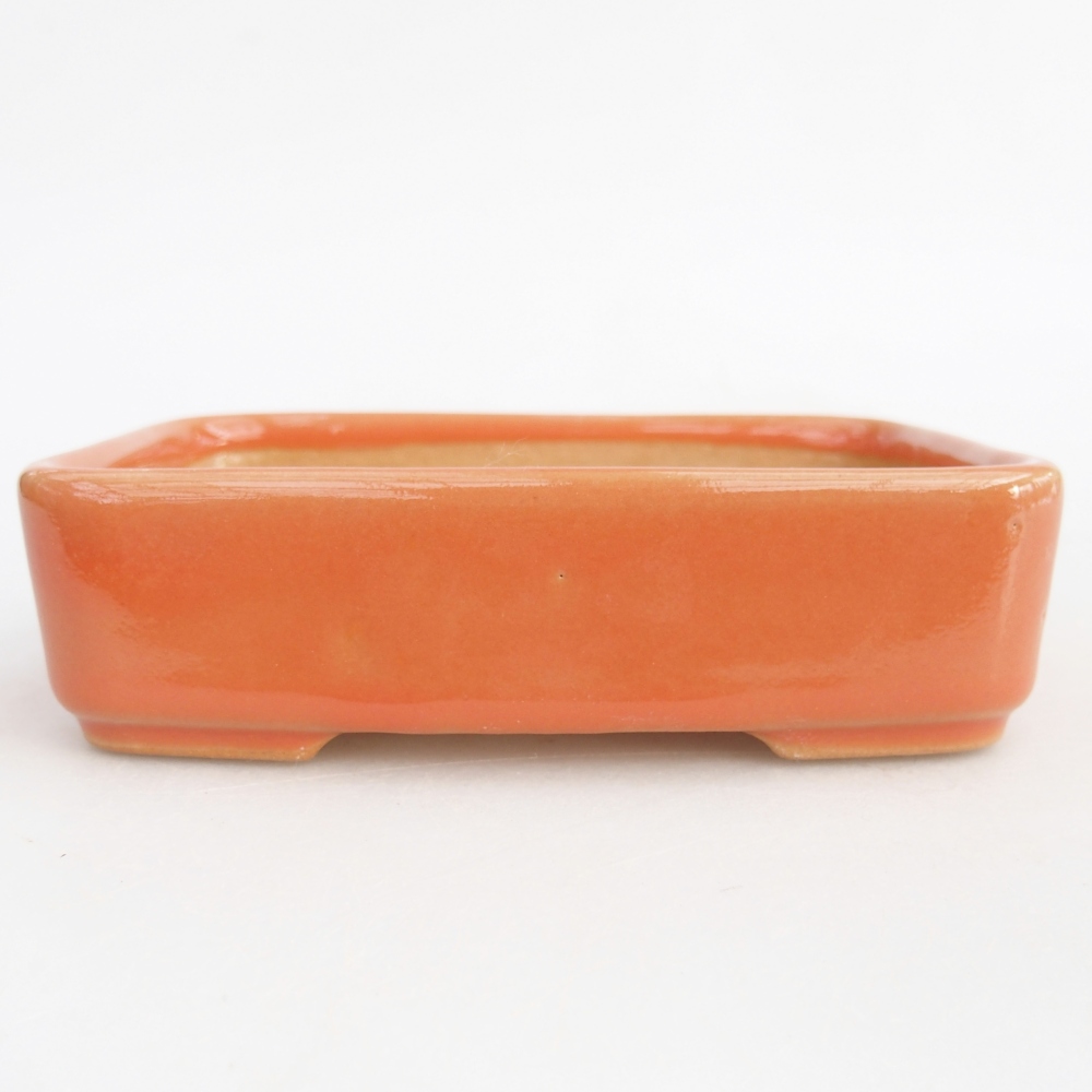 Kerámia bonsai tál 12,5 x 9,5 x 3,5 cm, narancssárga