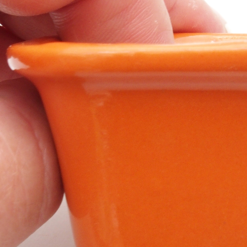 Mini bonsai tál 6 x 6 x 4,5 cm, narancssárga