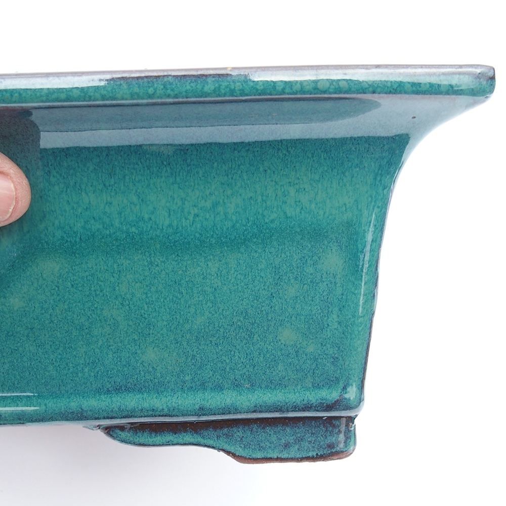 Tál 33,5 x 27,5 x 12,5 cm kékeszöld