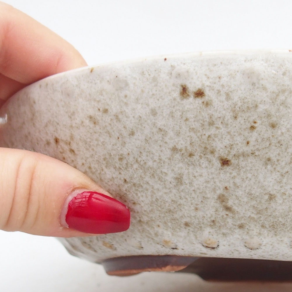 Kerámia bonsai tál 17,5 x 17,5 x 4,5 cm, fehér színben