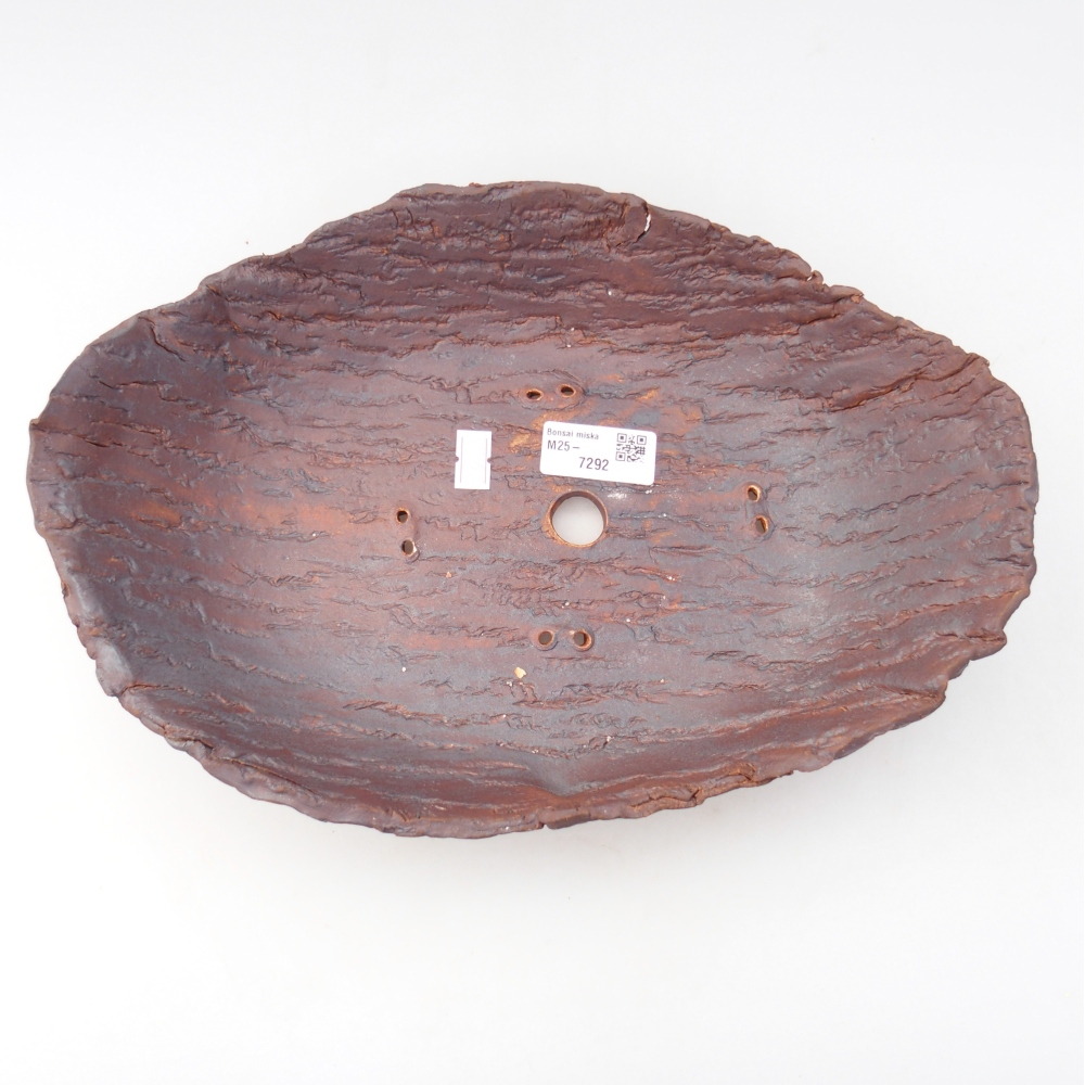 Kerámia kagyló 31 x 21 x 7,5 cm , színe barna