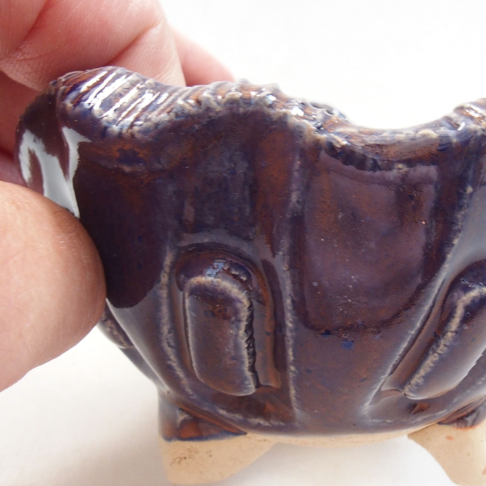 Kerámia kagyló 8 x 7 x 5,5 cm , kék színű