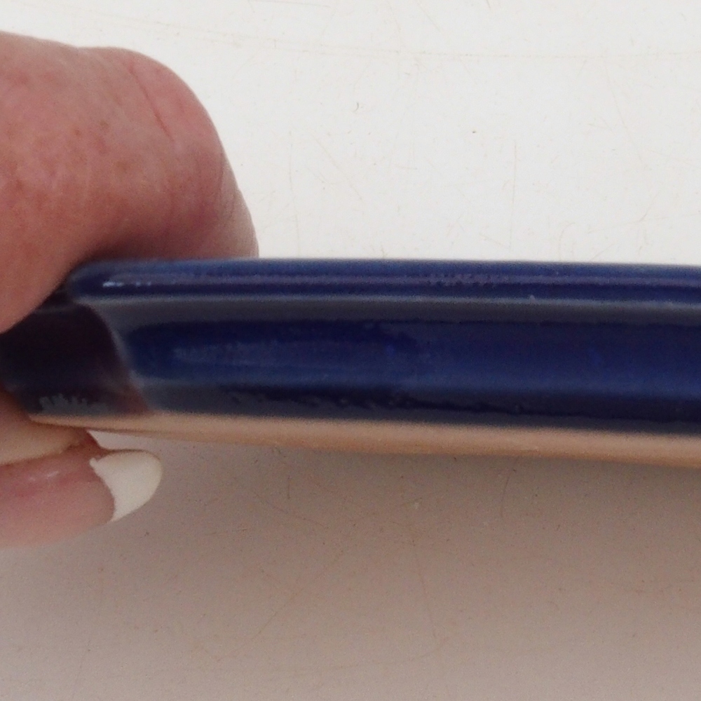 Kerámia csészealj H01 - 11,5 x 8 x 0,5 cm - kék